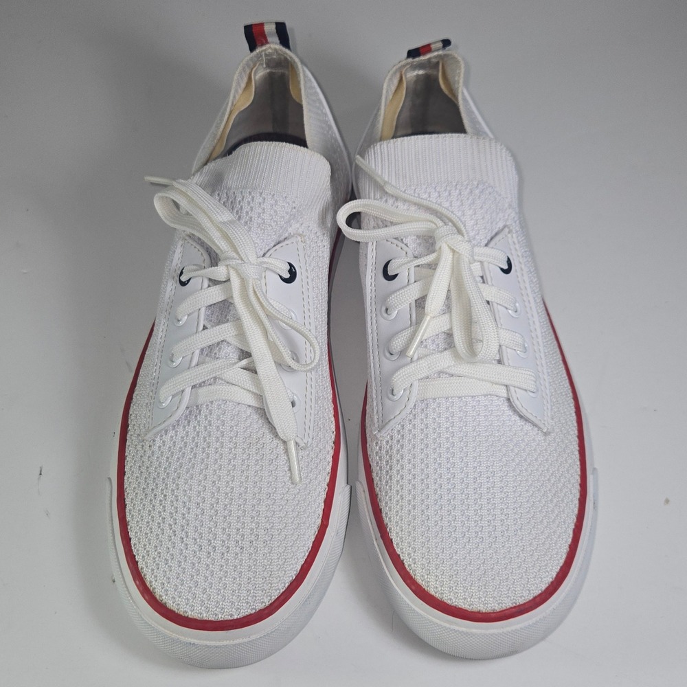 Tommy Hilfiger Women's TWGESSII White Knit Lace Up Sneakers Size 9M - Picture 9 of 10